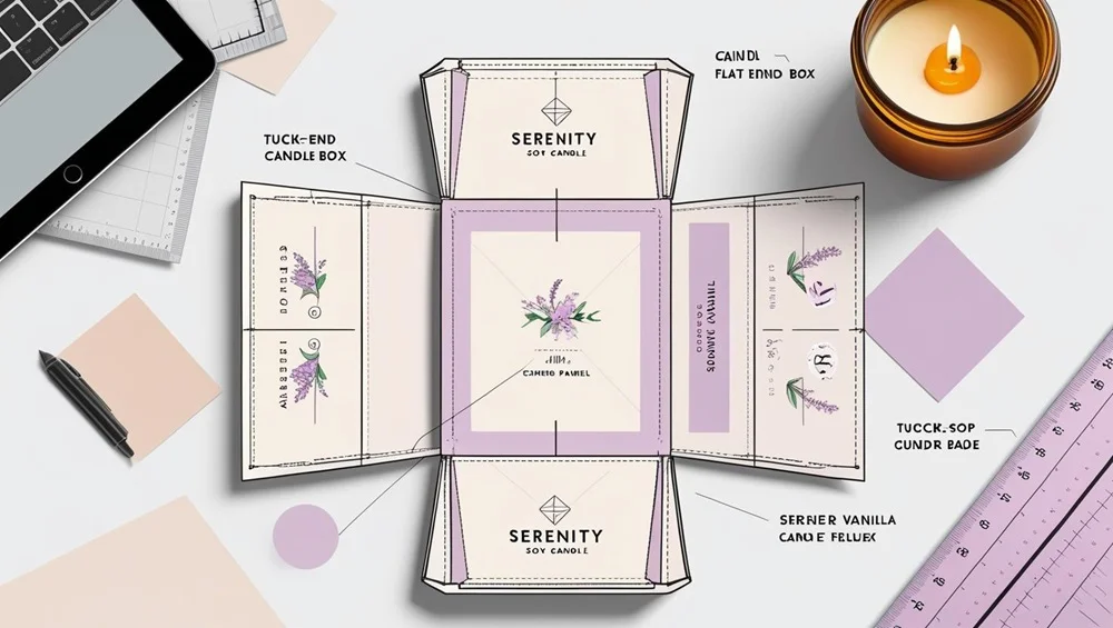 How to Use a Dieline for Designing Custom Candle Packaging